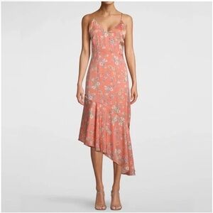 White House Black Market | floral asymmetrical hem dress